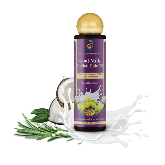 Qathirs Goat Milk Herbal Hair Oil - 70+ Herbs Ayurvedic Herbs for Hair Fall , Dandruff & Growth | Natural Hair Nourishment(100 ml)