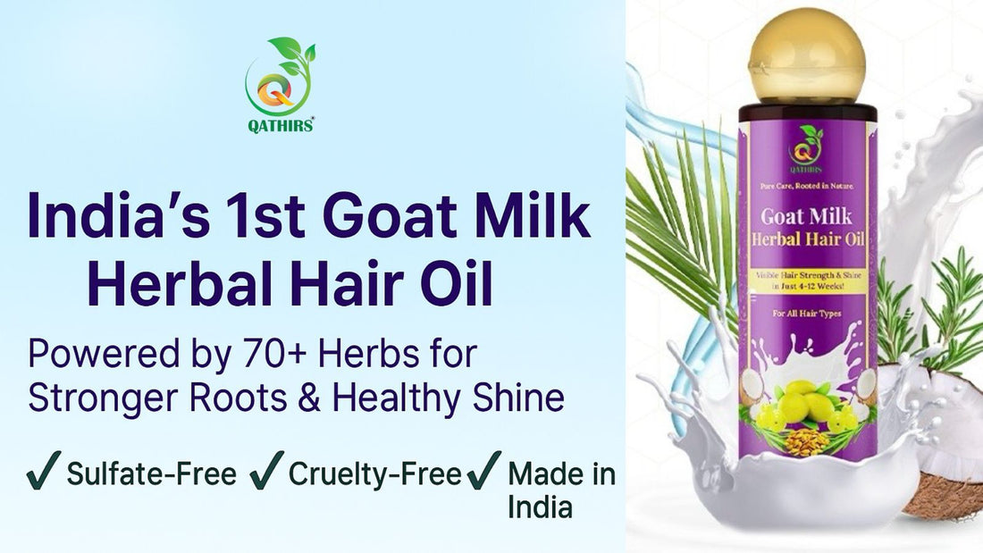 🌿 Goat Milk + 70 Herbs: A Natural Way to Reduce Hair Fall & Dandruf