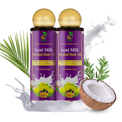 Qathirs Goat Milk Herbal Hair Oil | India’s 1st with 70+ Herbs | Anti Hair Fall & Dandruff Control | Deep Nourishment & Growth – 100ml