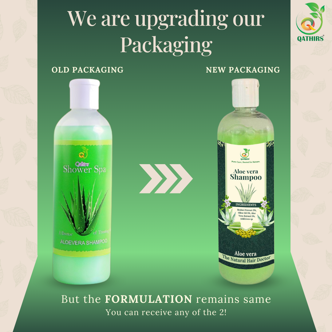 Qathirs Aloe Vera Shampoo | Natural Herbal Formula | Controls Dandruff, Promotes Hair Growth & Adds Shine – 200ml