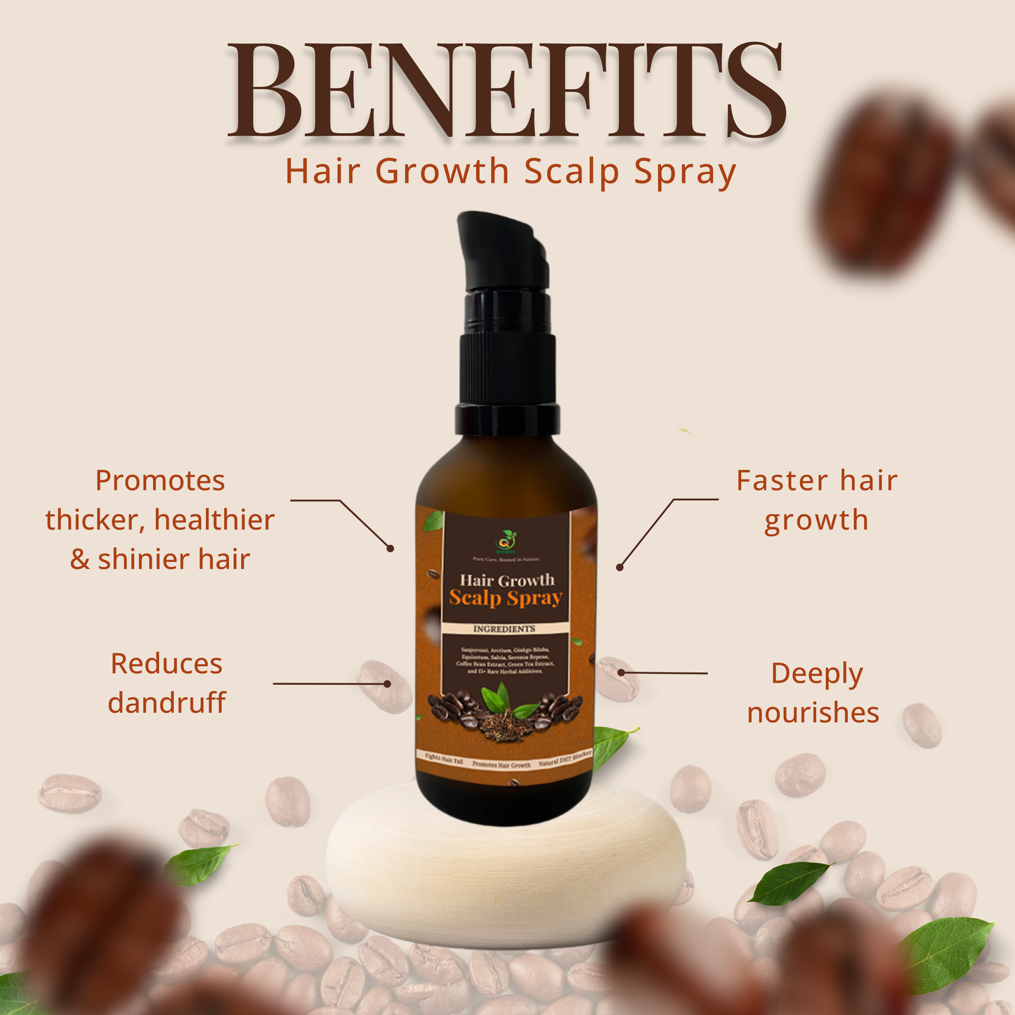 Qathirs Hair Growth Scalp Spray | Oil-Type Natural DHT Blocker | Stops Hair Fall & Boosts Growth – 40ml( pack of 2)
