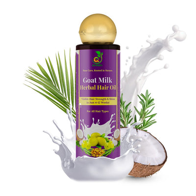 Qathirs Goat Milk Herbal Hair Oil - 70+ Herbs Ayurvedic Herbs for Hair Fall , Dandruff & Growth | Natural Hair Nourishment(100 ml)