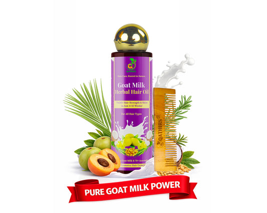 Qathirs Goat Milk Herbal Hair Oil - 70+ Herbs Ayurvedic Herbs for Hair Fall , Dandruff & Growth | Natural Hair Nourishment(100 ml)